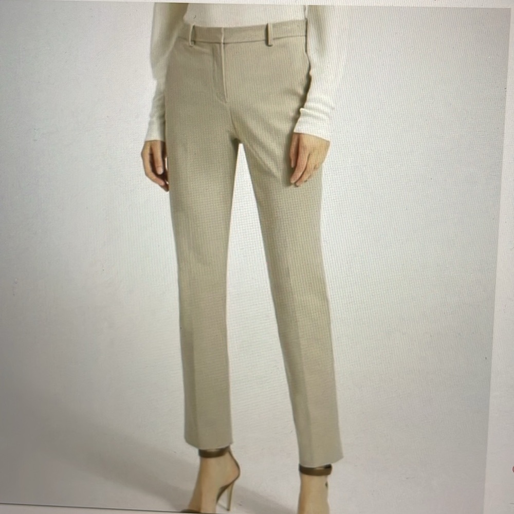 Theory khaki stretch cotton pants sz 6